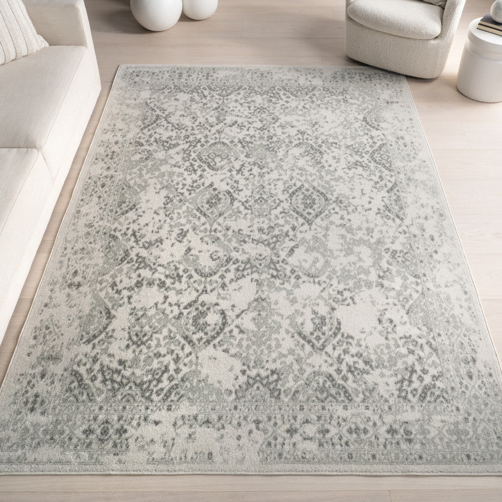 Nuloom Vintage Odell Traditional Transitional Area Rug, Ivory 8'x10'