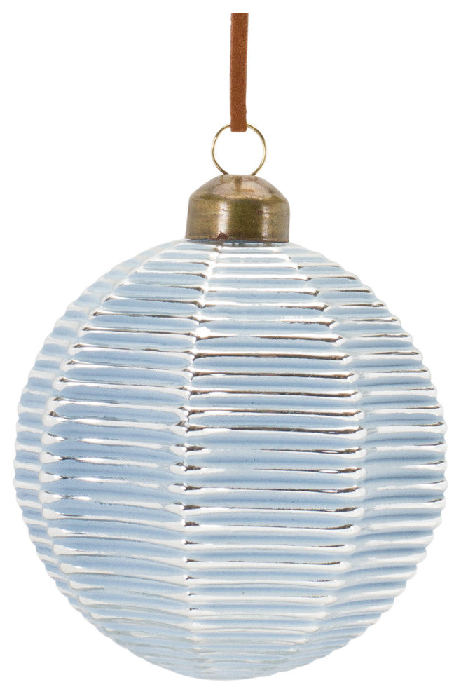 Ribbed Glass Ornament, 12-Piece Set