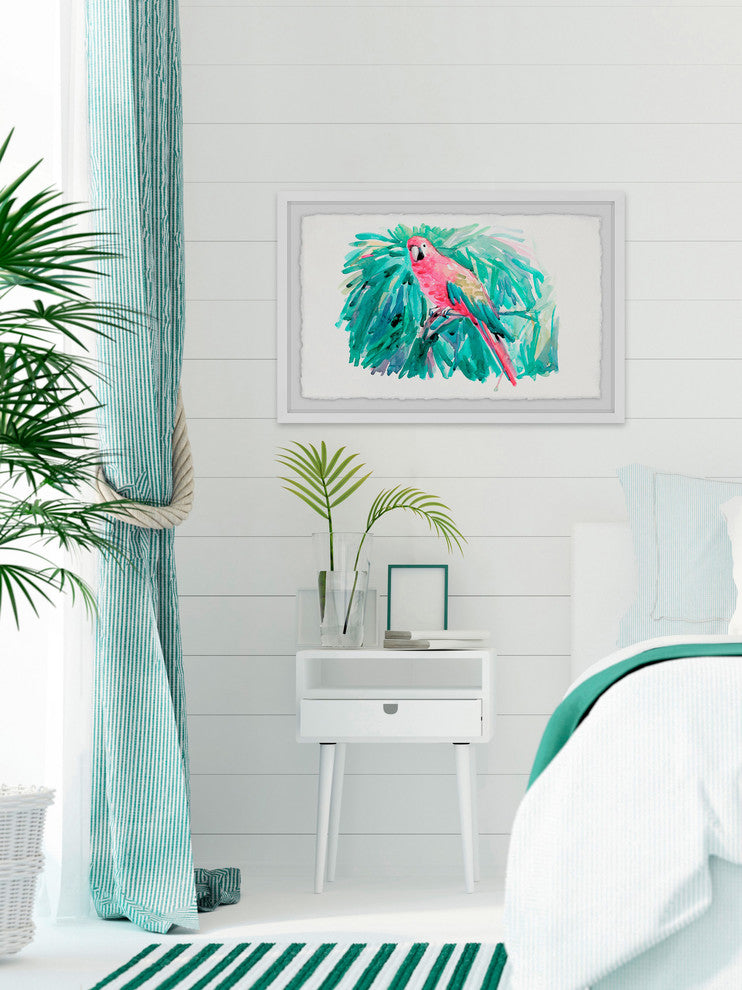 "Pretty Parrot" Framed Painting Print, 24"x16"