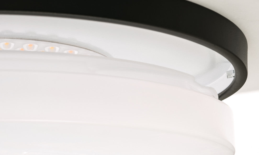 Oscar 19" Flush Mount, Black