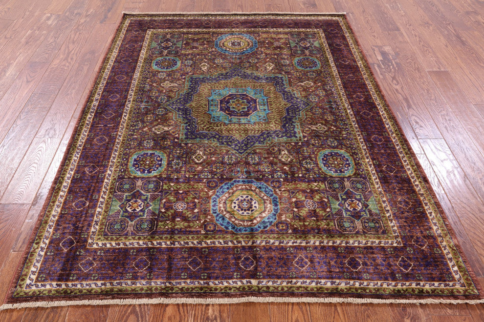 Handmade Mamluk Wool Rug 5' 1" X 6' 10" - Q12242