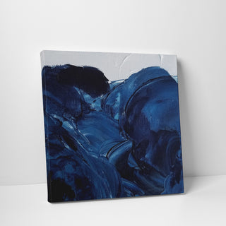 Deep Bubble Blues' Wrapped Canvas Wall Art by Karen Moehr