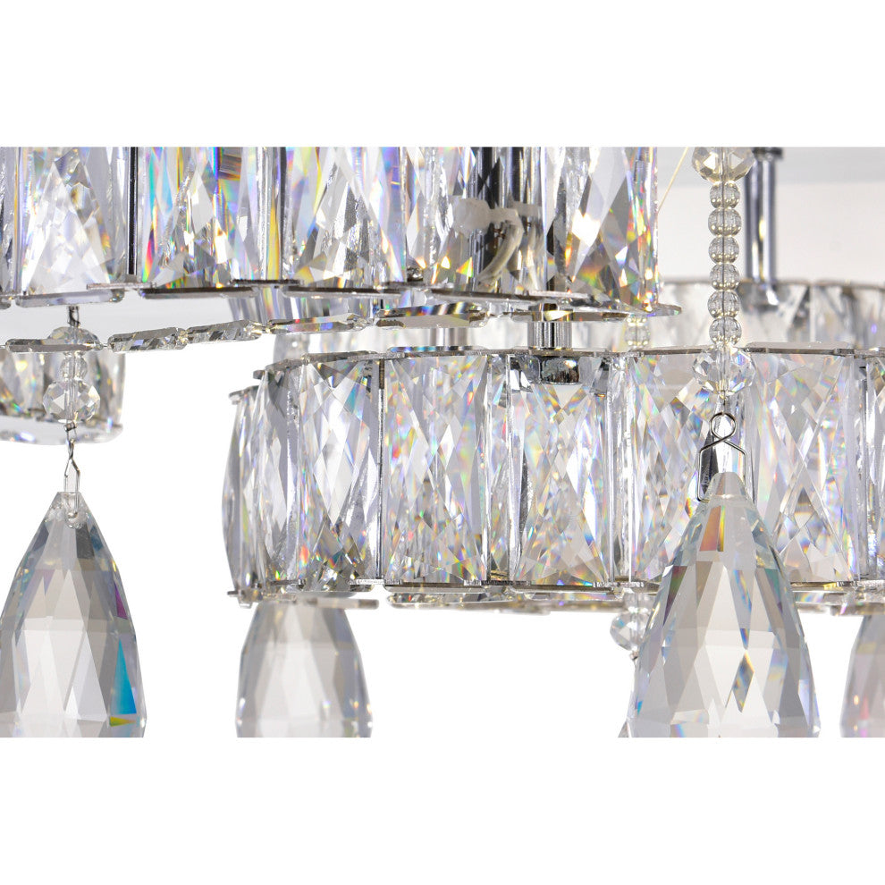 Cascata LED Flush Mount With Chrome Finish