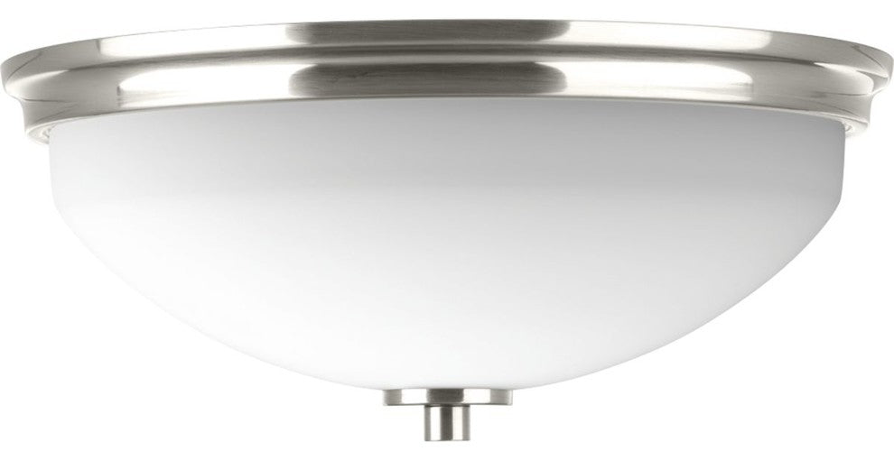 Progress Lighting 2-60W Medium Flush Mount, Brushed Nickel