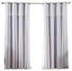 Tulle Sheer With Attached Valance and Solid Blackout Curtains, Lilac, 96"