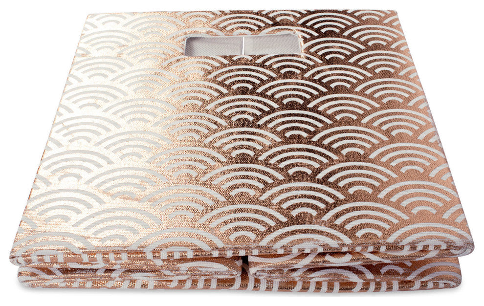 Polyester Cube Waves Copper Square 13"x13"x13"