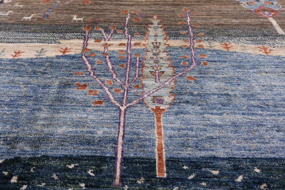 Handmade Persian Gabbeh Tribal Wool Rug 8' 10" X 11' 10" Q7924