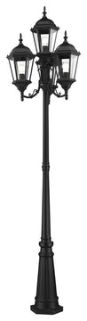 Textured Black Traditional, Historical, Outdoor Post Light