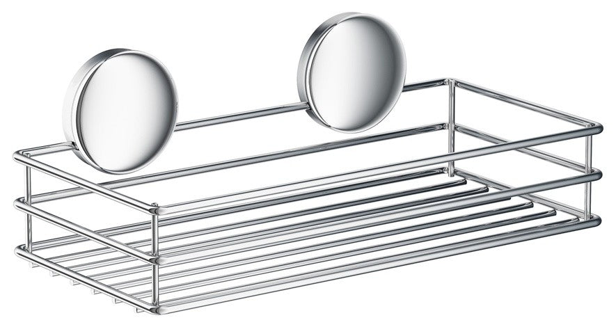 Self Adhesive Single Shower Basket, Polished Chrome