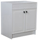 SmartFold 30" Single Sink Vanity Cabinet, White Finish, Black Hardware