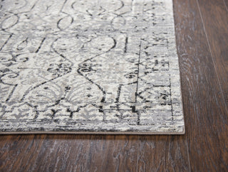 Panache PN6982 Taupe Scroll Work Distress Area Rug, Rectangular 3'3"x5'3"