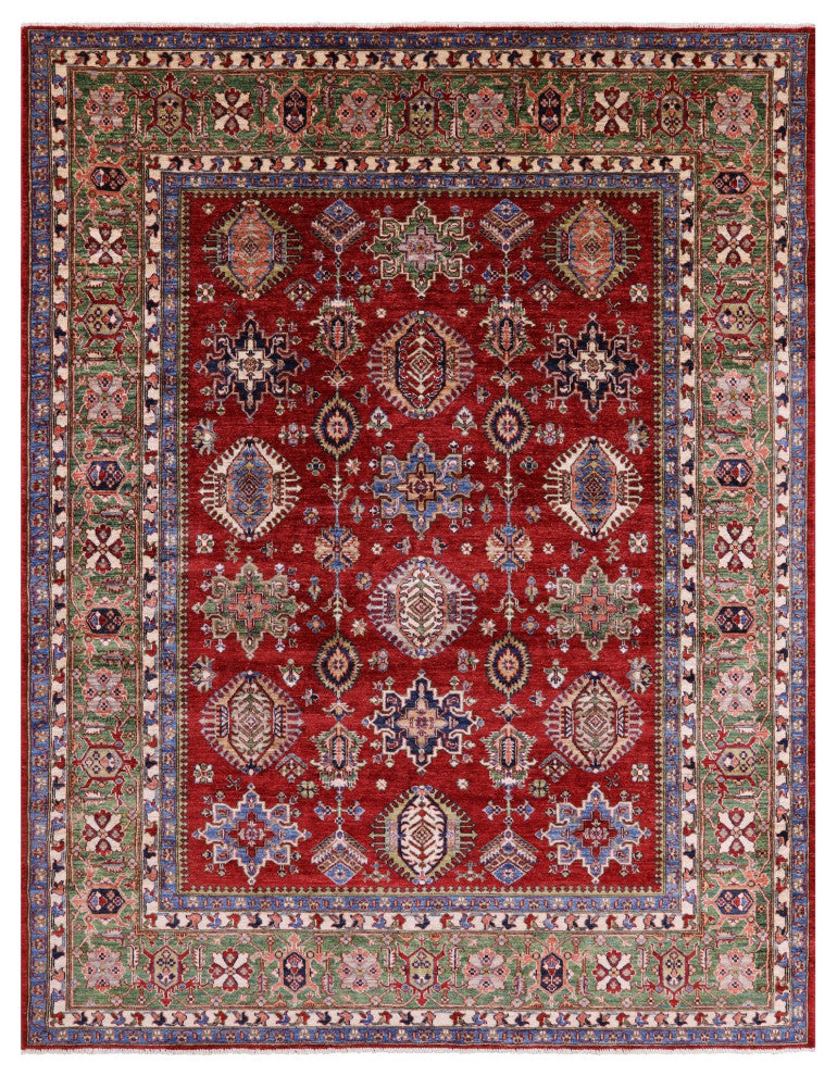 Hand Knotted Super Kazak Wool Rug 8' 2" X 10' 2" Q10536