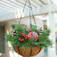 13" Christmas Hanging Basket