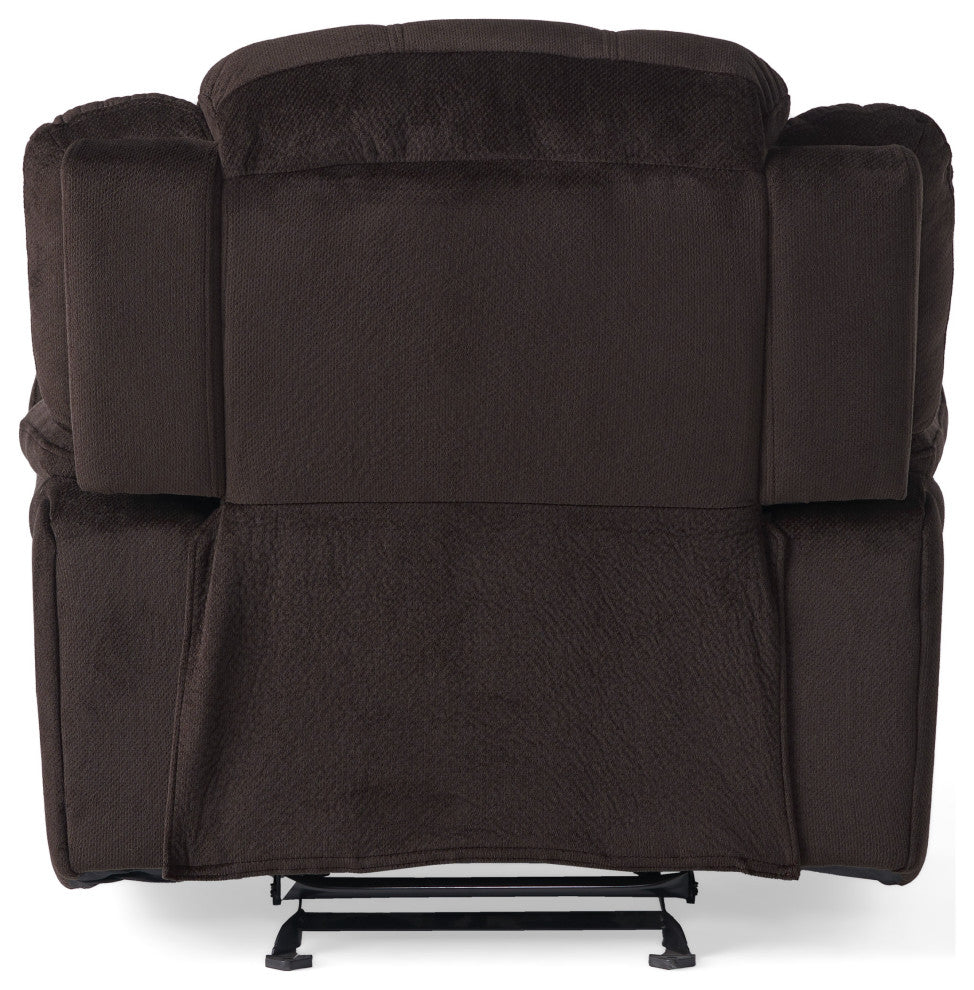 GDF Studio Blake Brown Fabric Glider Recliner Club Chair