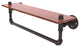 Pipeline Ironwood Shelf with Towel Bar, Oil Rubbed Bronze, 22"