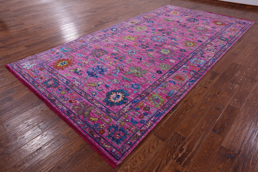 7' 2" X 14' 2" Turkish Oushak Hand-Knotted Wool Rug - Q13636