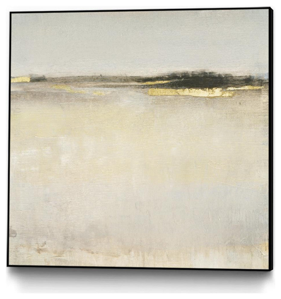 "Embellished Subtle Scape I" Framed Canvas by Giant Art 30"x30"
