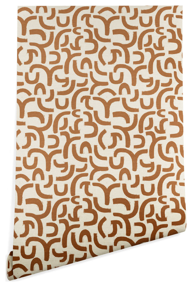 Iveta Abolina Geometric Lines Vintage Cream Wallpaper