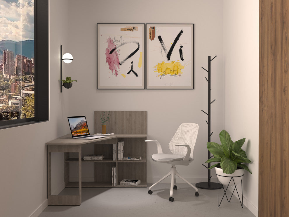 Kairi Computer Desk, Light Gray
