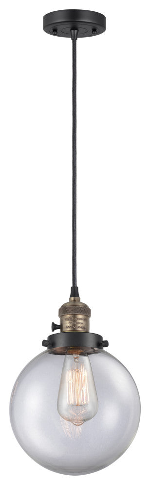 INNOVATIONS 201CSW-BAB-G202-8-LED 1-Light Mini Pendant Black Antique Brass