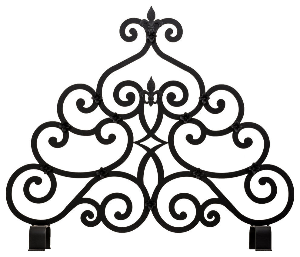 36 Wide X 32 High Fleur-de-lis Fireplace Screen
