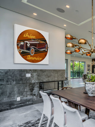 "Drive America" Painting Print on Wrapped Canvas
