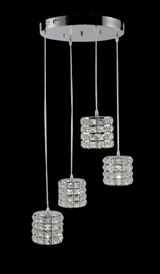 Artistry Lighting, LED Cylinder Crystal Pendant 4-Light
