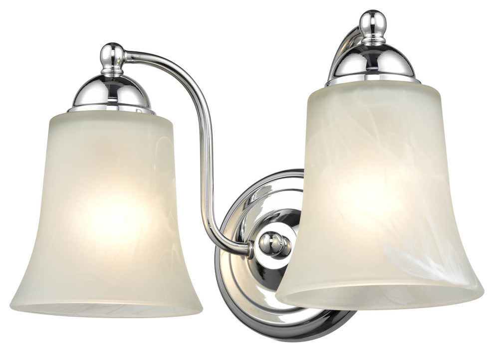 2 Light 12" Chrome Bathroom Vanity Light