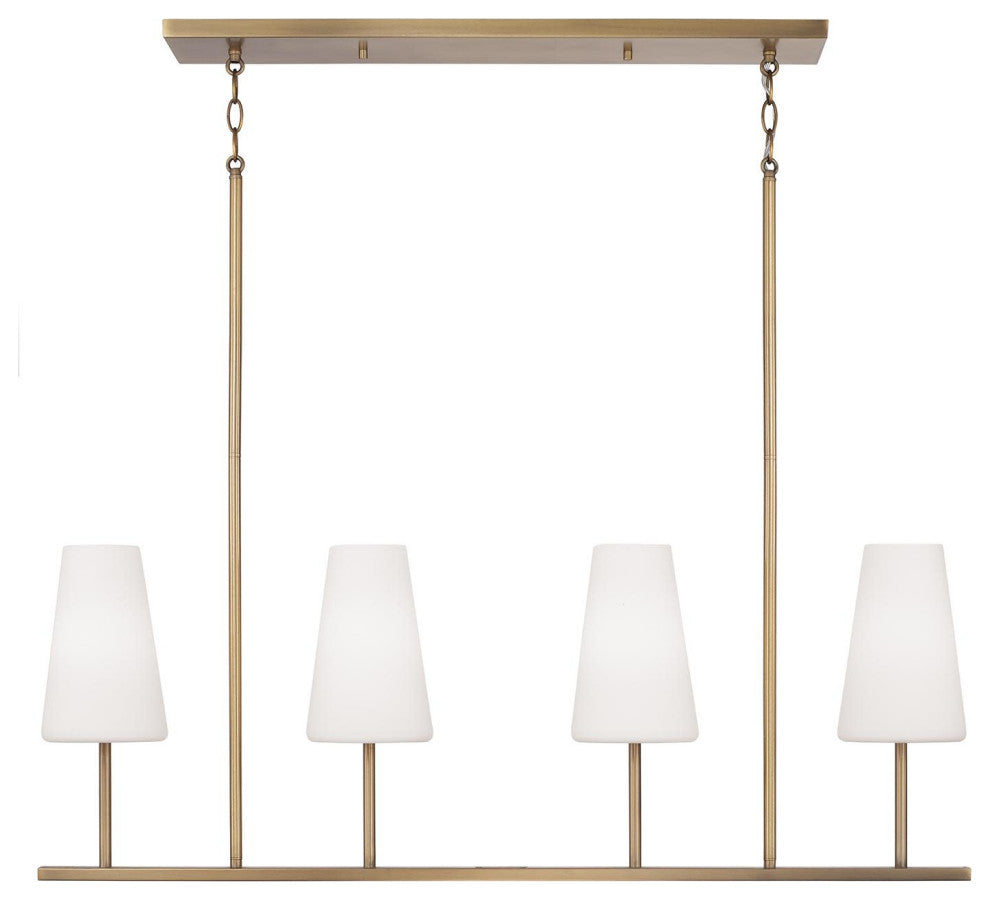 Capital Lighting 855241-550 Averitt 4 Light 42"W Chandelier - Aged Brass