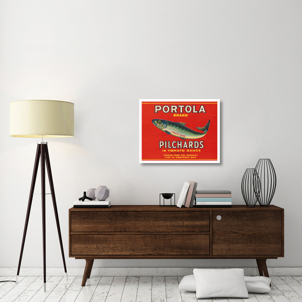 "Portola Brand Pilchards" Digital Paper Print by Retrolabel, 32"x25"