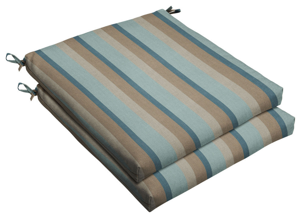 Sunbrella Outdoor Chair Cushion, Gateway Mist, 19"wx19"dx2.5"h