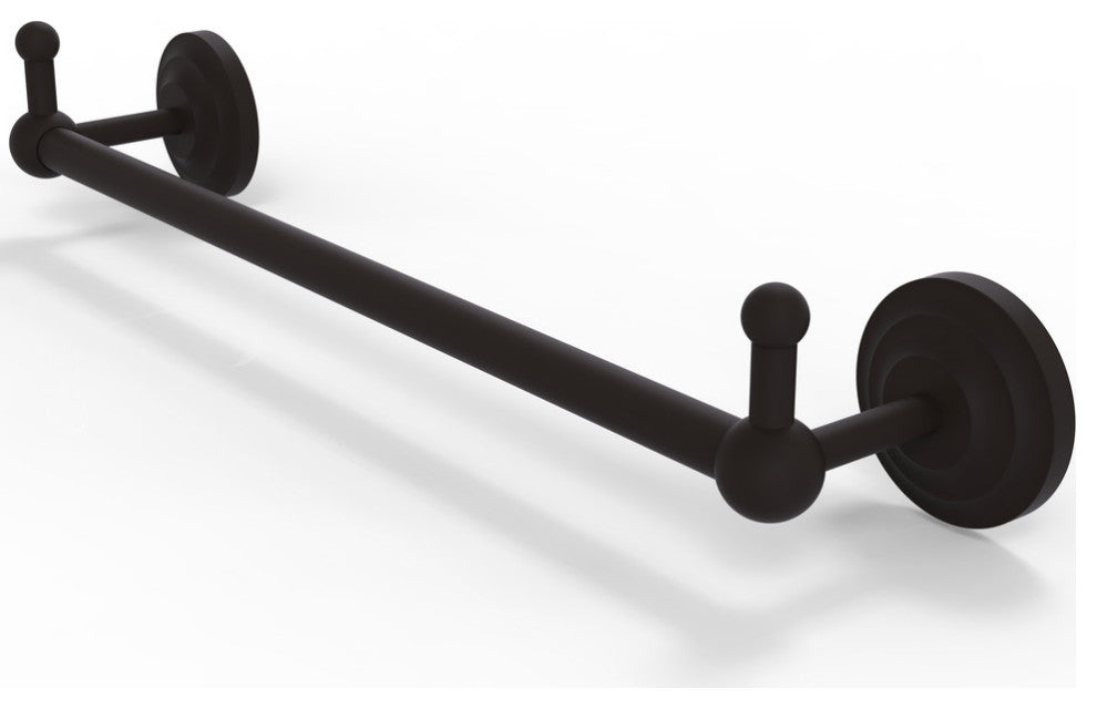 Prestige Que New 24" Towel Bar with Integrated Hooks, Oil Rubbed Bronze