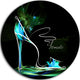 Green High Heel Show, Abstract Large Disc Metal Wall Art, 11"