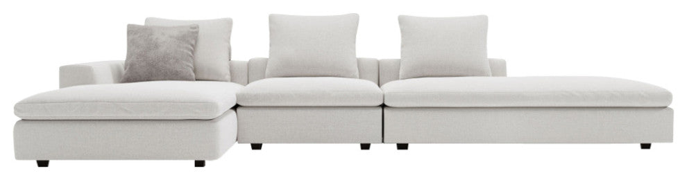 Lucerne Modular Chaise, Ashen Fabric, Ashen Fabric, Set12b-3pc