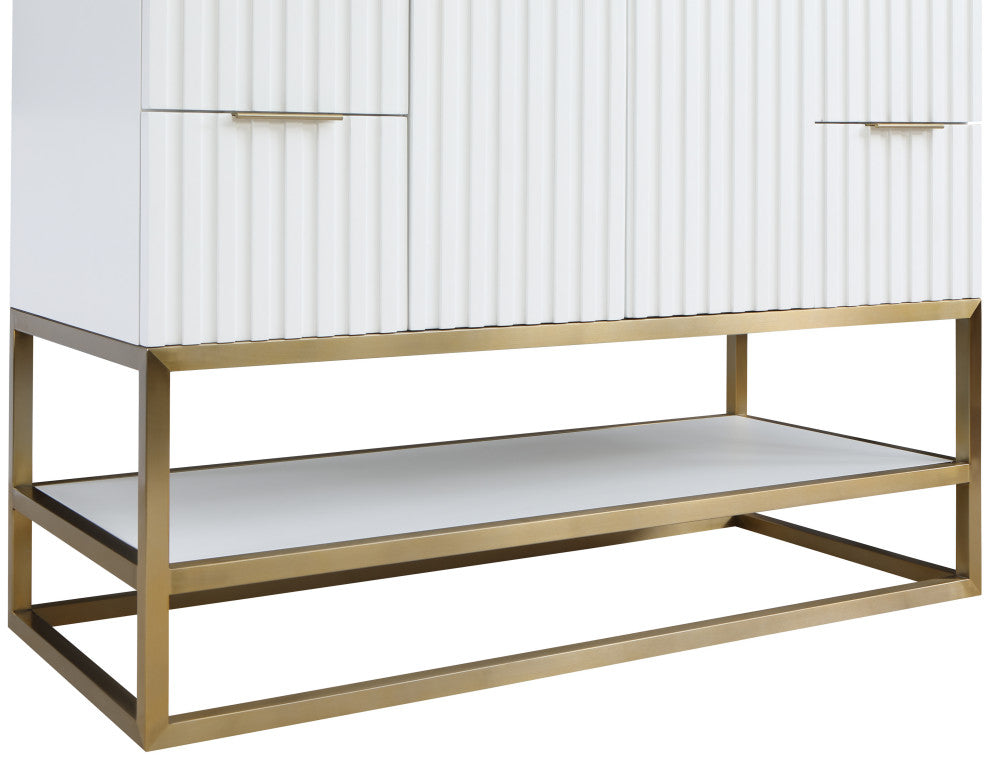 Monad Bathroom Vanity, White, 48" Wide