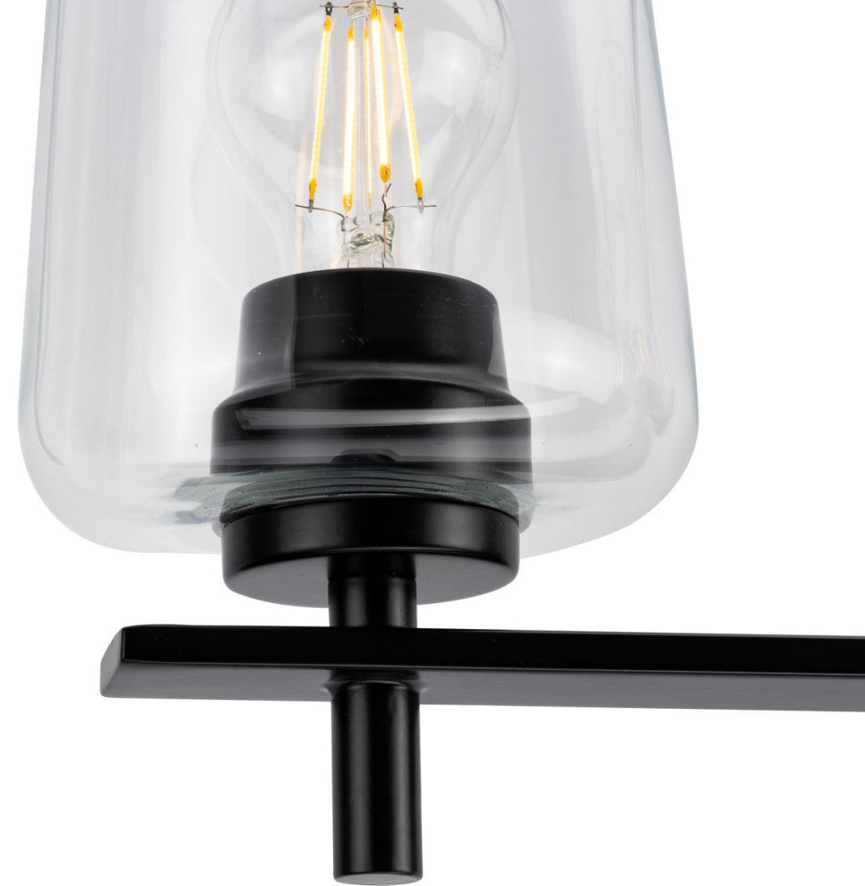 Calais 14.62" 2-Light Matte Black Vanity Light