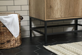 Home Living 19" Modern Natural Oak-Light Bathroom Vanity