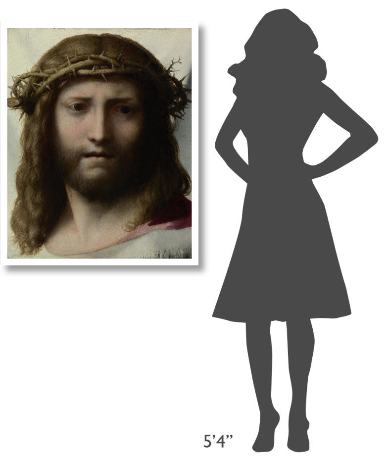 "Head of Christ" Digital Paper Print by Correggio (Antonio Allegri), 30"x37"