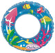 24" Blue Sea Fish Children's Inflatable Swimming Pool Inner Tube Ring Float