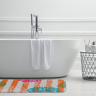 24" x 17" Flower Bursts Bathmat, Pink