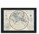 "Plan De Meridien Blue Border" By Sue Schlabach, Framed Painting Print