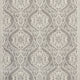 7'X10' Silver Grey Machine Woven Uv Treated Floral Ogee Indoor Outdoor Area Rug