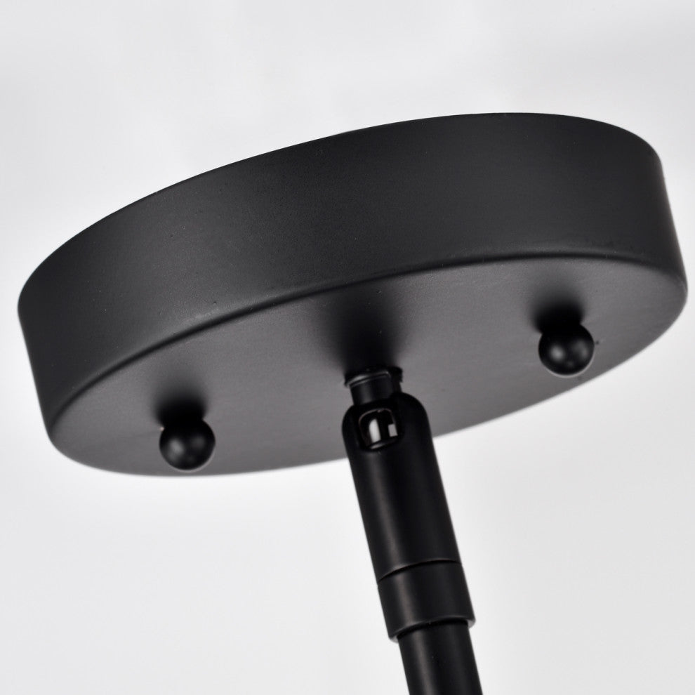 Ironclad Industrial 4 Light Textured Black Inverted Pendant Ceiling Fixture 14"W