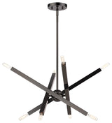 Livex Lighting Monaco 8-Light Black Chrome Chandelier