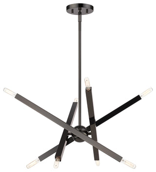 Livex Lighting Monaco 8-Light Black Chrome Chandelier