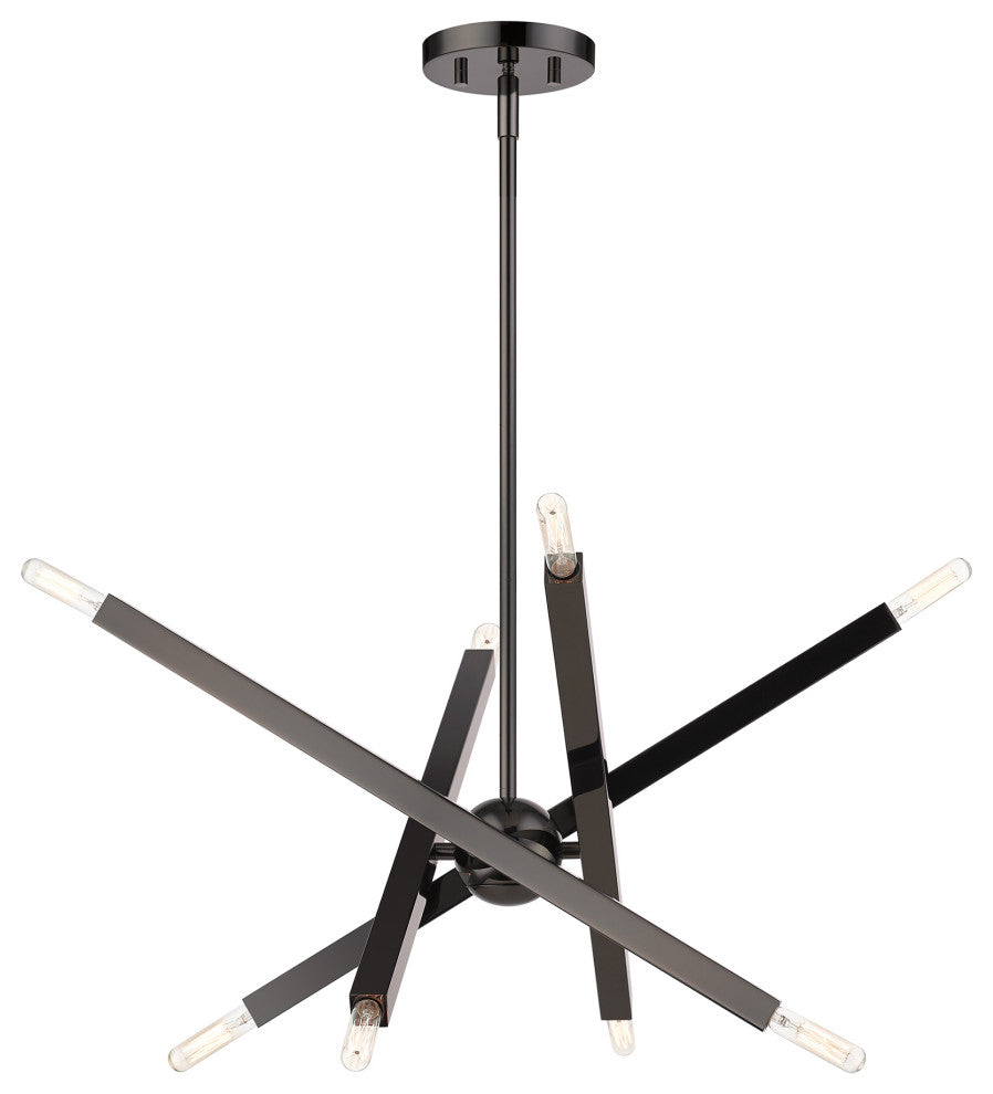 Livex Lighting Monaco 8-Light Black Chrome Chandelier