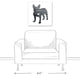 Designs Direct Creative Group Ink Silhouette Frenchie 20x20 Canvas Wall Art