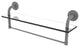 Remi 22" Glass Vanity Shelf with Towel Bar, Matte Gray