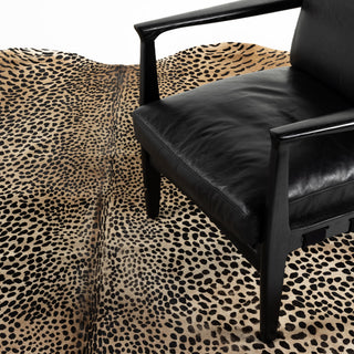 Leopard Printed Hide Rug-Brown and Black