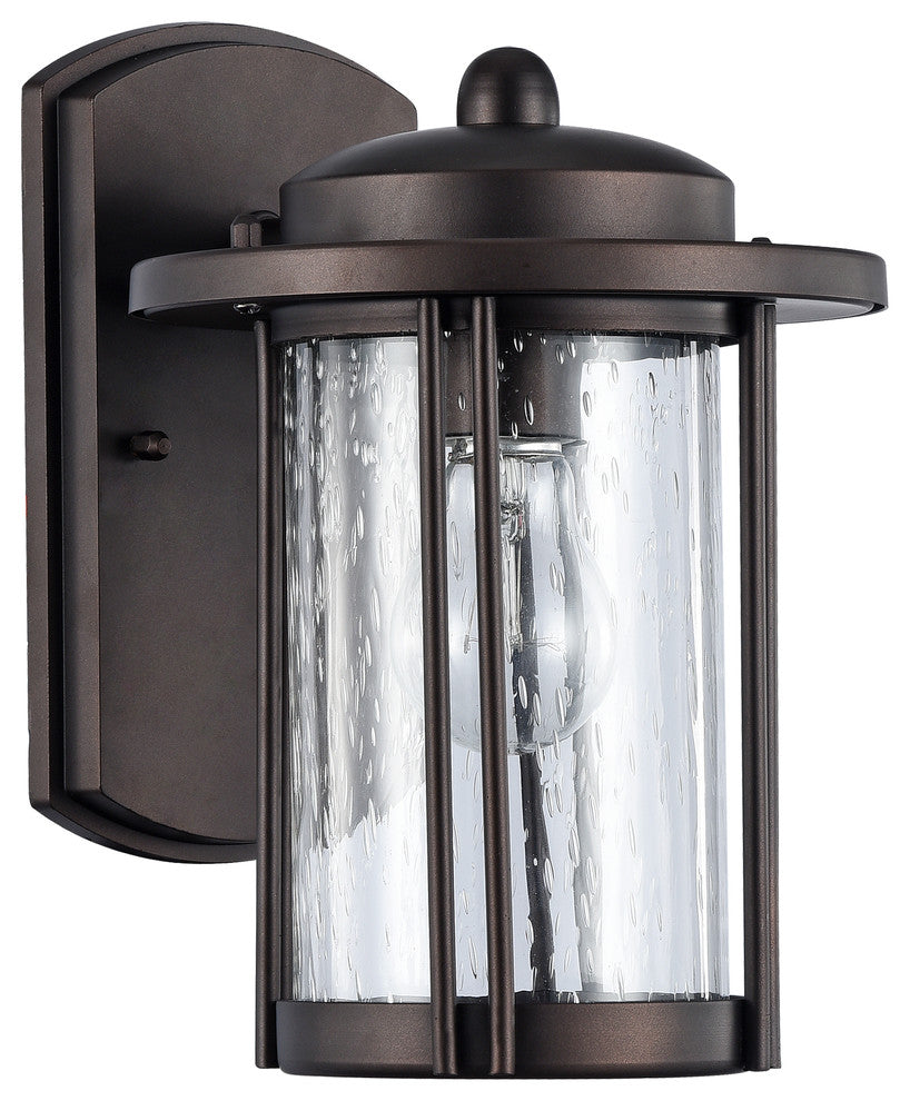 DOLAN, Transitional 1 Light Rubbed Bronze Outdoor Wall Sconce, 11" Height